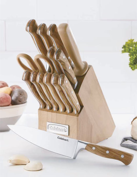 Set de cuchillos de madera 14 piezas