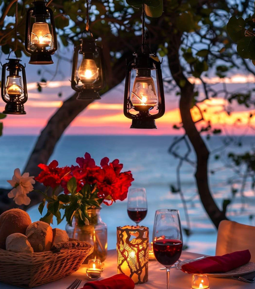 Cena Romántica con Velas en la Villa en Ubud, Bali
